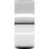 Sterling Silver 8 mm Ultra-Lightweight Comfort-Fit Half Round Band Size 5