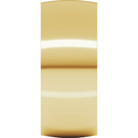 14K Yellow Gold 8 mm Ultra-Lightweight Comfort-Fit Half Round Band Size 10