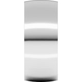 10K White Gold 8 mm Ultra-Lightweight Comfort-Fit Half Round Band