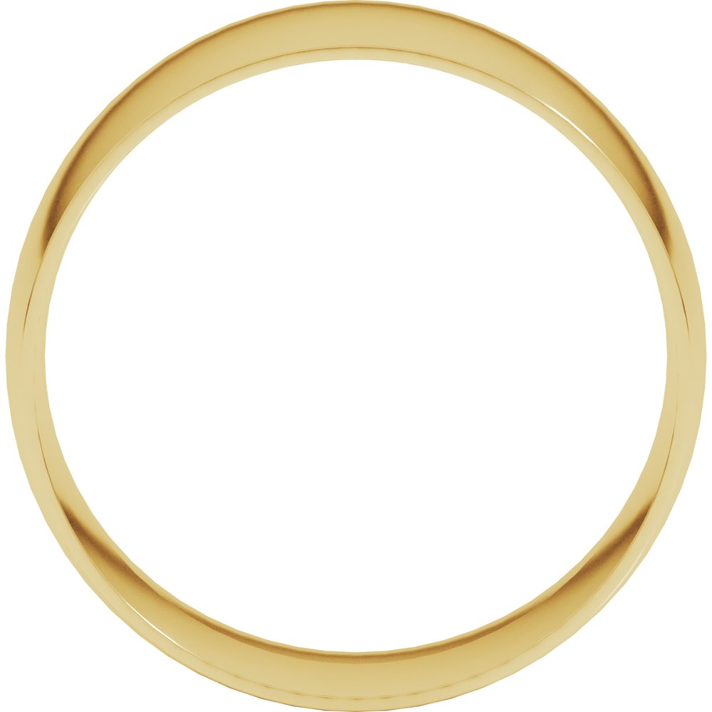 14K Yellow Gold 9 mm Ultra-Lightweight Comfort-Fit Half Round Band Size 7.5