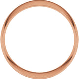 14K Rose Gold 9 mm Ultra-Lightweight Comfort-Fit Half Round Band Size 11