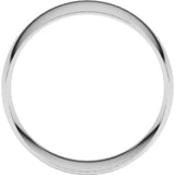 10K White Gold 9 mm Ultra-Lightweight Comfort-Fit Half Round Band Size 10