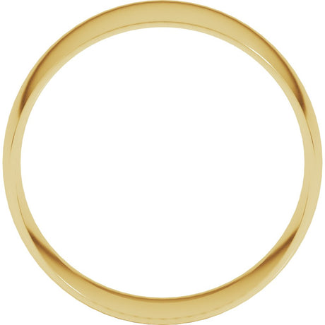 14K Yellow Gold 9 mm Ultra-Lightweight Comfort-Fit Half Round Band Size 11