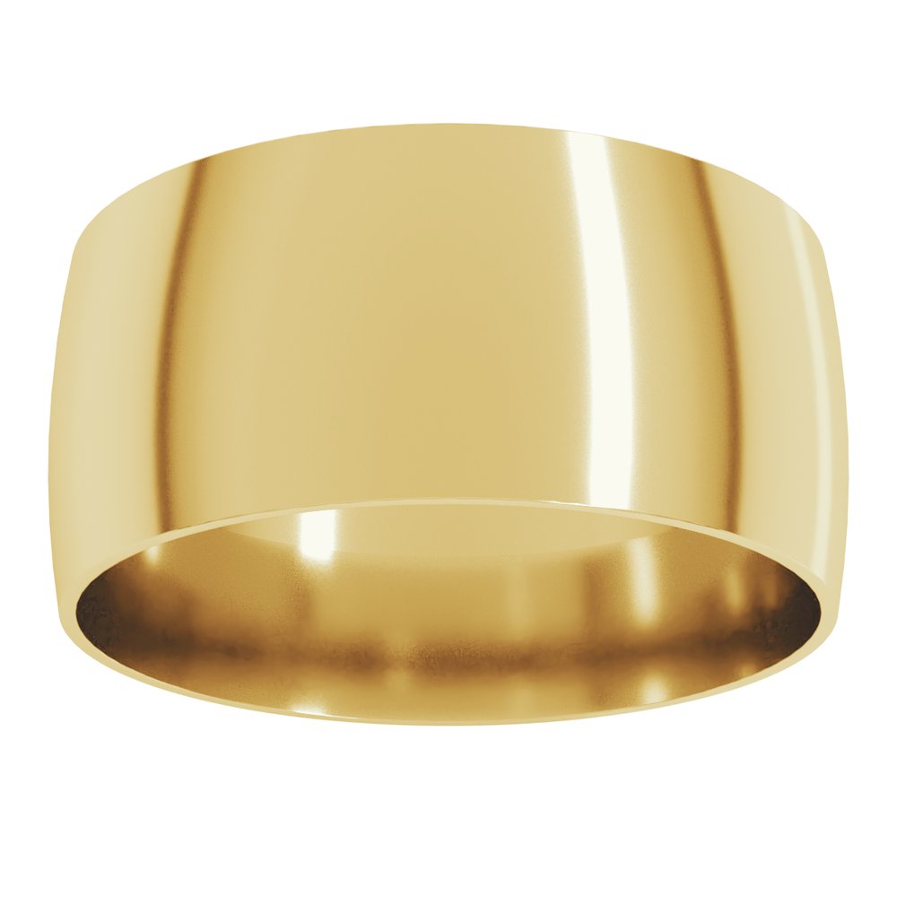 18K Yellow 9 mm Ultra-Lightweight Half Round Band Size 10.5