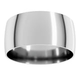 Platinum 9 mm Ultra-Lightweight Comfort-Fit Half Round Band Size 11.5