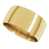 14K Yellow 9 mm Ultra-Lightweight Comfort-Fit Half Round Band Size 7