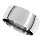 14K White Gold 8 mm Ultra-Lightweight Comfort-Fit Half Round Band Size 8