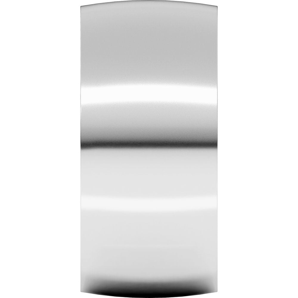 Platinum 9 mm Ultra-Lightweight Comfort-Fit Half Round Band Size 11.5