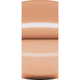 14K Rose Gold 9 mm Ultra-Lightweight Comfort-Fit Half Round Band Size 11