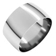 14K White Gold 10 mm Ultra-Lightweight Comfort-Fit Half Round Band Size 6.5