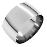 14K White Gold 10 mm Ultra-Lightweight Comfort-Fit Half Round Band Size 6.5