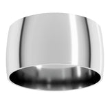 14K White Gold 10 mm Ultra-Lightweight Comfort-Fit Half Round Band Size 6.5