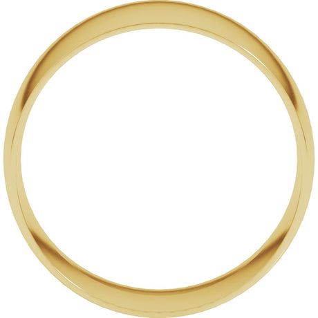 18K Yellow 10 mm Ultra-Lightweight Half Round Band Size 6