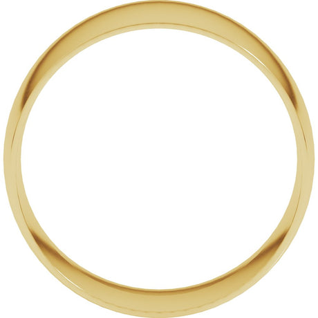 14K Yellow Gold 10 mm Ultra-Lightweight Comfort-Fit Half Round Band Size 10.5