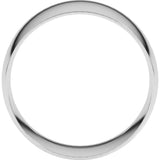 14K White Gold 10 mm Ultra-Lightweight Comfort-Fit Half Round Band Size 6.5