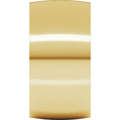10K Yellow Gold 10 mm Ultra-Lightweight Comfort-Fit Half Round Band Size 9