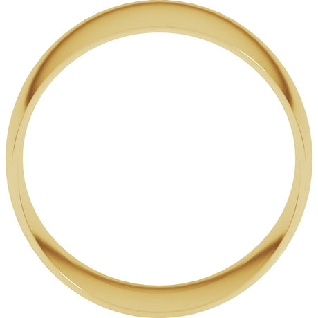 14K Yellow 12 mm Ultra-Lightweight Comfort-Fit Half Round Band Size 7