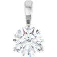 14K White Gold 1 CT Lab-Grown Diamond Pendant 