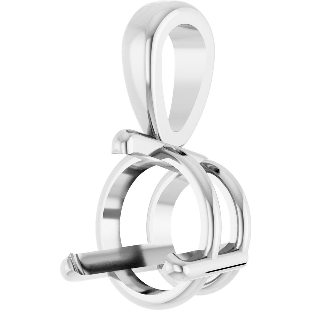 Sterling Silver 1 CT Lab-Grown Diamond Pendant