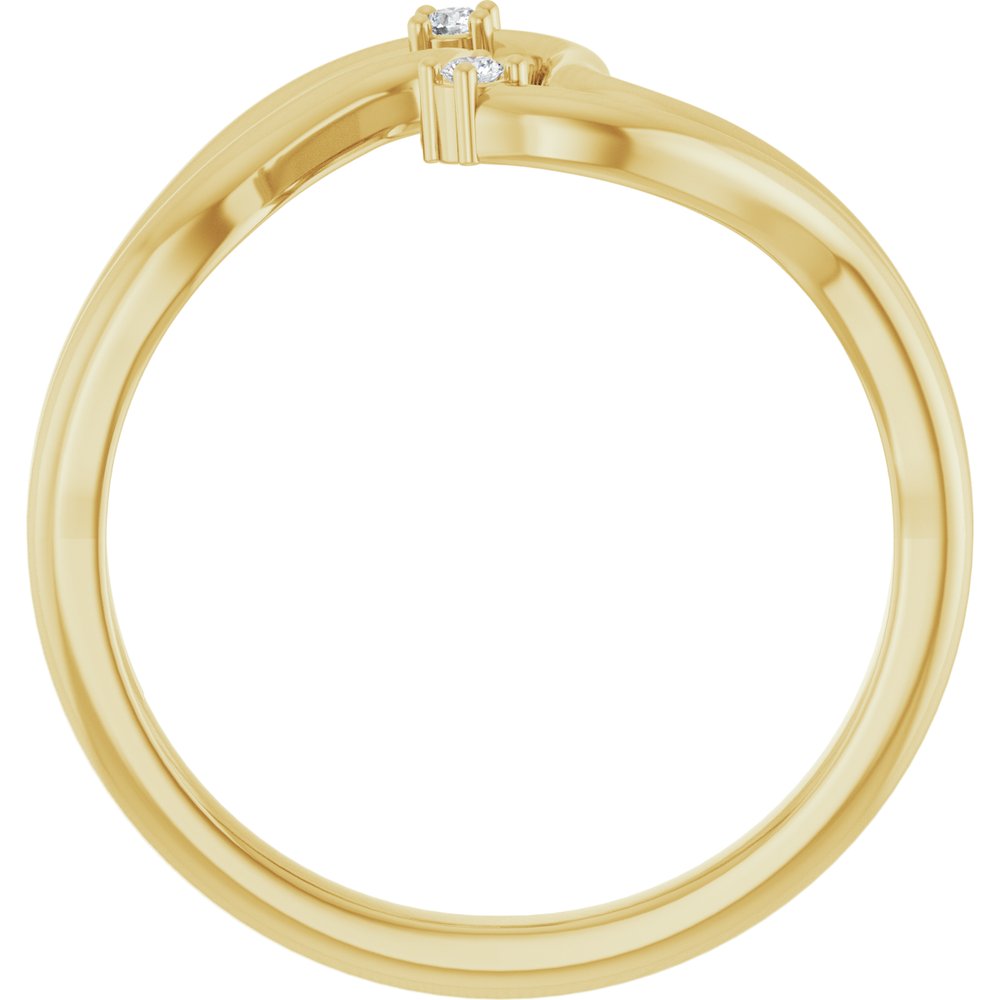 14K Yellow Gold .03 CTW Natural Diamond Ring