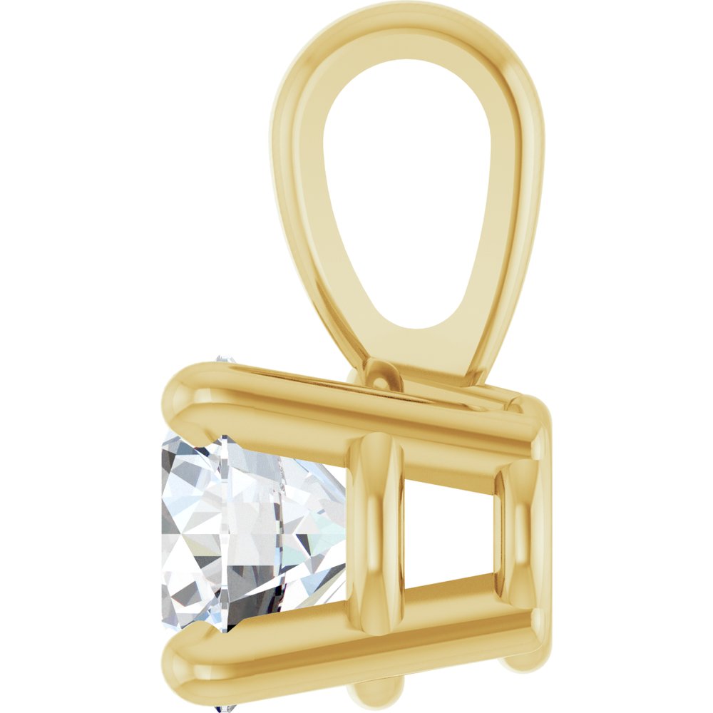 14K Yellow 1/4 CT Lab-Grown Diamond Pendant