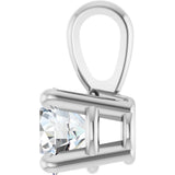 14K White Gold 1/4 CT Natural Diamond Pendant