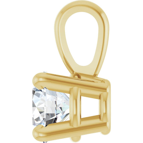 14K Yellow Gold 1/4 CT Lab-Grown Diamond Pendant