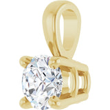 14K Yellow Gold 1/4 CT Lab-Grown Diamond Pendant