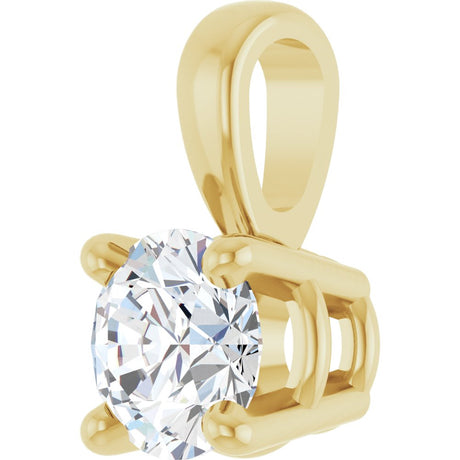 14K Yellow Gold 1/4 CT Lab-Grown Diamond Pendant