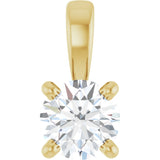 14K Yellow Gold 1/4 CT Lab-Grown Diamond Pendant