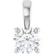 14K White Gold 1/4 CT Natural Diamond Pendant