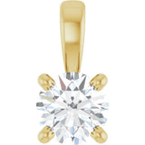 14K Yellow Gold 1/4 CT Natural Diamond Pendant