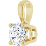 14K Yellow 1/3 CT Lab-Grown Diamond Pendant