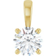14K Yellow Gold 1/2 CT Natural Diamond Pendant