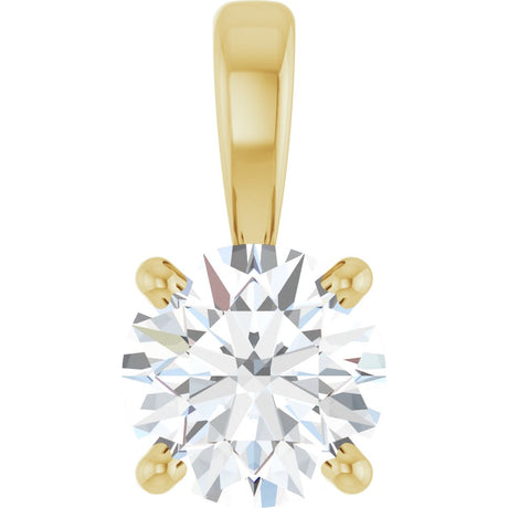 14K Yellow Gold 1/2 CT Lab-Grown Diamond Pendant