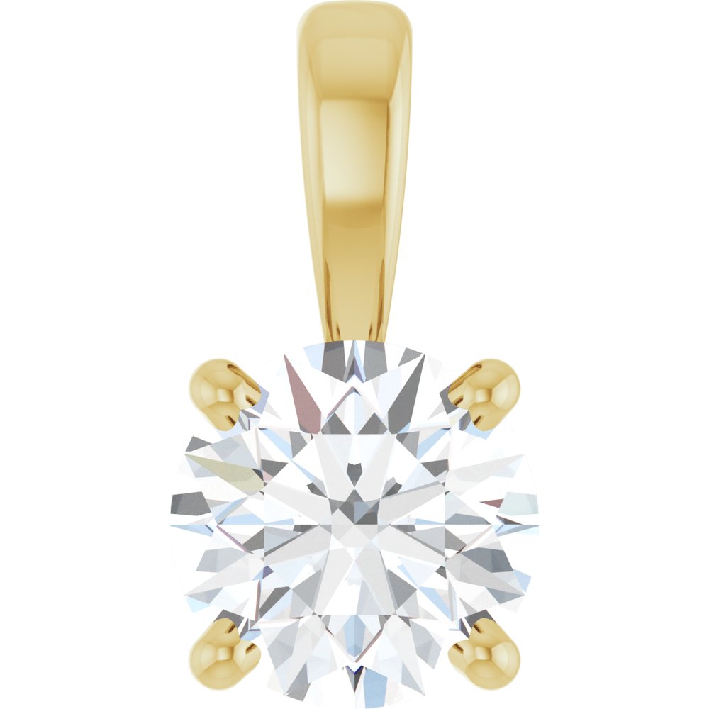 14K Yellow 1/2 CT Lab-Grown Diamond Pendant