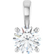 Sterling Silver 1/2 CT Lab-Grown Diamond Pendant