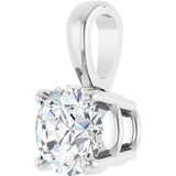 14K White 1/2 CT Lab-Grown Diamond Pendant