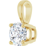 14K Yellow 1/2 CT Lab-Grown Diamond Pendant