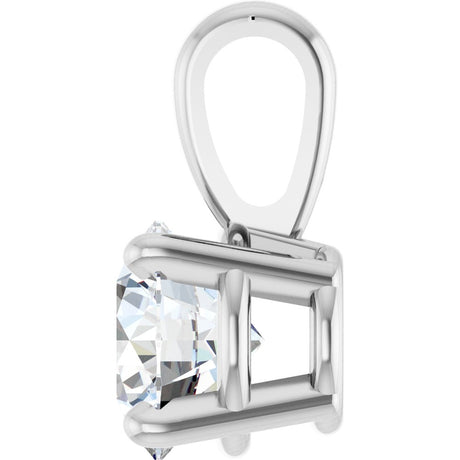 14K White 1/2 CT Lab-Grown Diamond Pendant