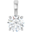 14K White 3/4 CT Lab-Grown Diamond Pendant