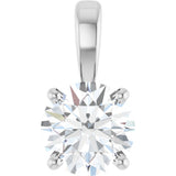 14K White Gold 3/4 CT Lab-Grown Diamond Pendant