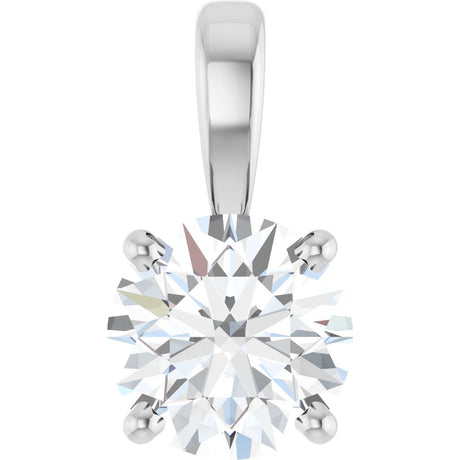 Sterling Silver 3/4 CT Lab-Grown Diamond Pendant