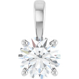 14K White Gold 3/4 CT Natural Diamond Pendant