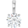 14K White 1 CTW Lab-Grown Diamond Pendant