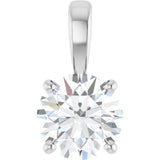 14K White 1 CTW Lab-Grown Diamond Pendant