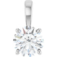 14K White Gold 1 CT Lab-Grown Diamond Pendant