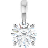 Sterling Silver 1 CT Lab-Grown Diamond Pendant