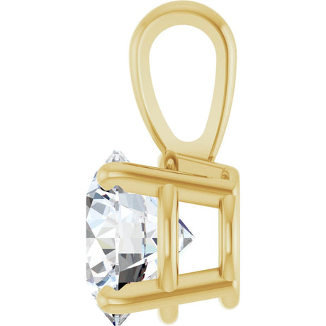 14K Yellow Gold 1 CT Lab-Grown Diamond Pendant