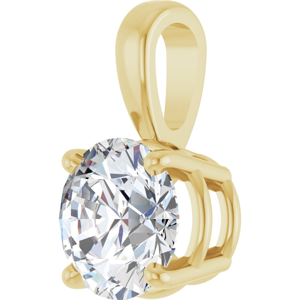 14K Yellow Gold 1 CT Lab-Grown Diamond Pendant